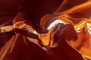 US Travel Photography Prints: Colored waves inside Lower Antelope