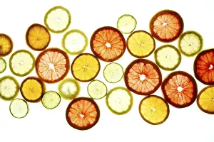 Fresh Fruit Arrangement Prints: A colorful array of citrus slices