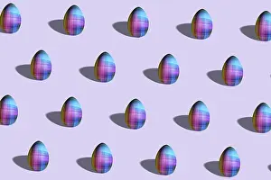 Easter Egg Pattern Prints: Colorful Easter egg pattern made