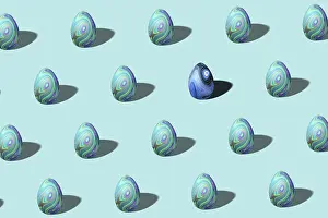 Easter Egg Pattern Prints: Colorful Easter egg pattern made