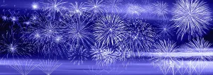 Bokeh Background Prints: Colorful firework with bokeh background
