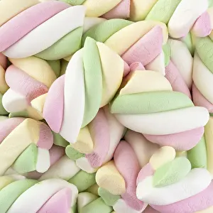 Pastel Colored Candy Prints: Colorful marshmallows candy for background uses