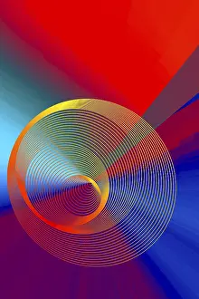 Deserted Full Frame Image Prints: Colorful spiral lines background pattern