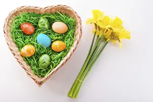Deserted Table Setting Prints: Coloured eggs
