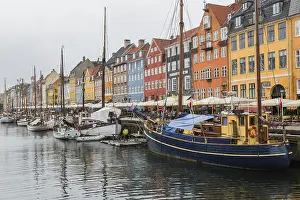 Denmark Prints: Colourful Nyhavn Canal Print, Copenhagen, Denmark