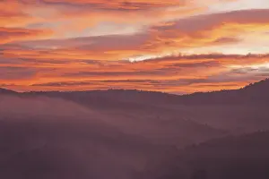 Austrian Landscape Photography Prints: Colourful clouds at sunset, Austria