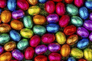 Easter Candy Prints: Colourful Easter candy on grass