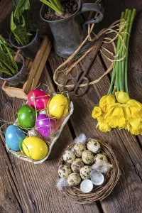 Decorated Easter Eggs Prints: Colourful easter eggs