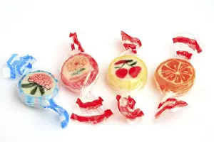 Studio Shot Sweets Prints: Colourful fruit candy, sweets