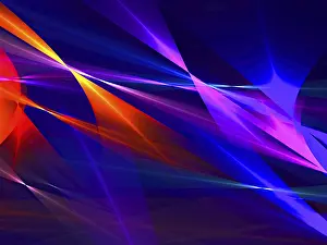 Fractal Art Background Prints: Colourful geometric abstract background - computer-generated image