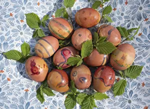 Colourful Easter Eggs Germany Prints: Colourful painted Easter eggs, Germany