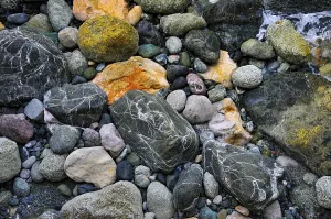Colourful Pebbles Prints: Colourful pebbles of various sizes with different patterns