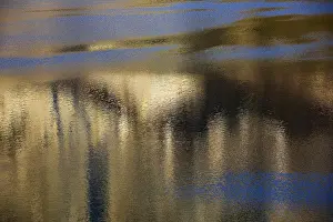 Water Surface Reflections Europe Prints: Colourful reflection on a water surface