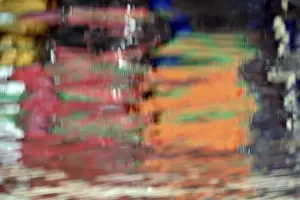 Deserted Water Scene Prints: Colourful reflections on the water surface