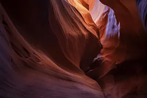 Slot Canyon Photography Prints: Colourful sandstone formations with light