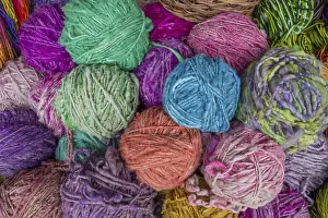 Deserted Chilean Landscape Prints: Colourful wool, Chile