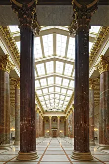 Austrian Parliament Building Prints: Column hall with 24 marble columns