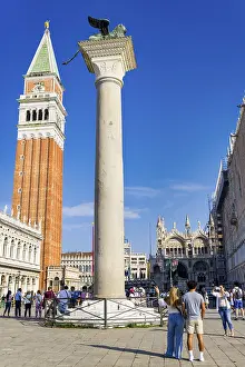 Venice UNESCO Site Prints: Column on St Mark's Square