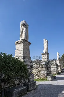 Ruined Building In Greece Prints: Columns at the Odeion of Agrippa