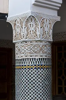 Traditional Moroccan Columns Prints: Columns in Riad, Column, traditional