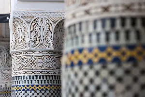 Traditional Moroccan Columns Prints: Columns in Riad, Column, traditional