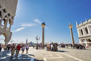 Venice Italy Landmarks Prints: Columns on St Mark's Square