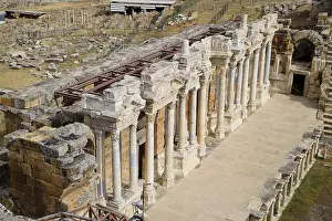 Ancient Greek Civilization Prints: Columns on the stage of the amphitheater
