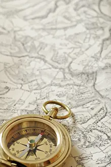 Adventure Expedition Prints: Compass and Map