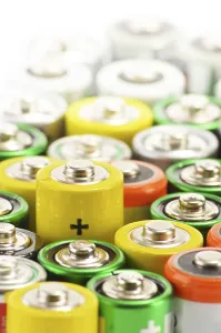 Environmental Protection Technology Prints: Composition with alkaline batteries