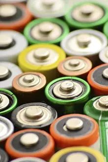 Environmental Protection Technology Prints: Composition with alkaline batteries