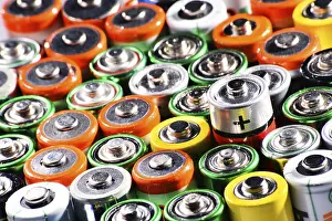 Waste Separation And Sorting Prints: Composition with alkaline batteries