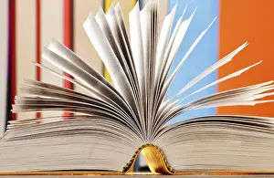 Book Composition Prints: Composition with books on the table