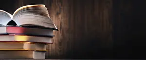 Educational Institution Background Prints: Composition with books on the table