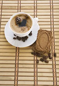 Breakfast Meal Composition Prints: Composition of coffee mug an cookie