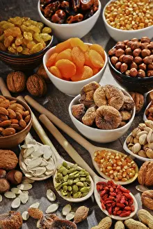 Dried Fruit Composition Prints: Composition with dried fruits and assorted nuts