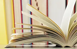 Educational Institution Scene Prints: Composition with glasses and books on the table
