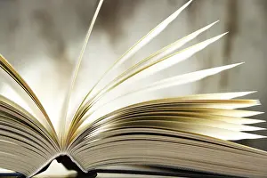 Education Composition Prints: Composition with hardcover book on the table