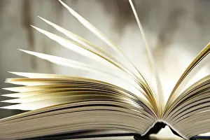 Education Reference Books Prints: Composition with hardcover book on the table