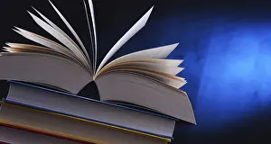 Composition With Open Book Prints: Composition with open book on the table