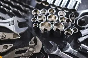 Metal Tools Composition Prints: Composition with a variety of metal tools