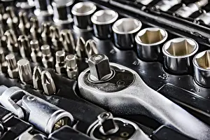 Handicraft Metal Tools Prints: Composition with a variety of metal tools