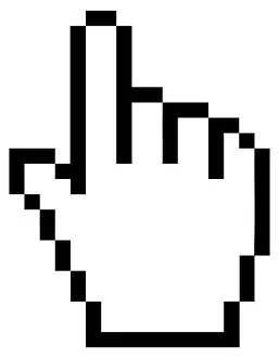 Computer Graphics Illustration Prints: Computer cursor, hand