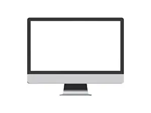 White Studio Environment Photos Prints: Computer display isolated on white background. HQ
