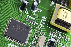 Computer Motherboard Detail Prints: Computer motherboard, detail