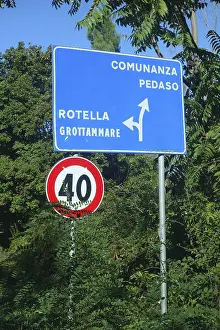 Deserted Signpost Prints: Comunanza information board