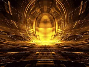 Symbolic Picture Illustration Prints: Concept sci fi or esoteric background - abstract computer generated 3d illustration