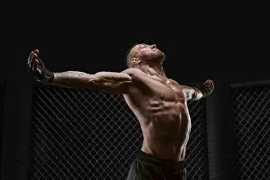 Martial Arts Fighter Prints: Conceptual image of a kickboxer