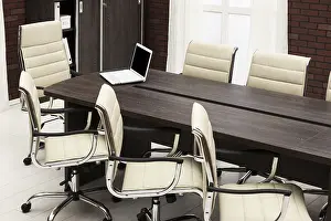 Modern Office Furniture Prints: Conference table in a modern office