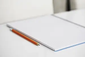 Indoor Still Life Photography Prints: Conference table, notepad