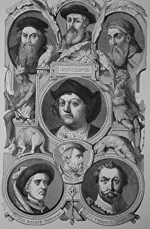 Woodcut Printing Method Prints: Conquerors and explorers: Sebastian Cabot